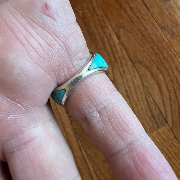 Colorful, Multi-Gemstone, Sterling Silver Inlay Statement Ring - Picture 12 of 17